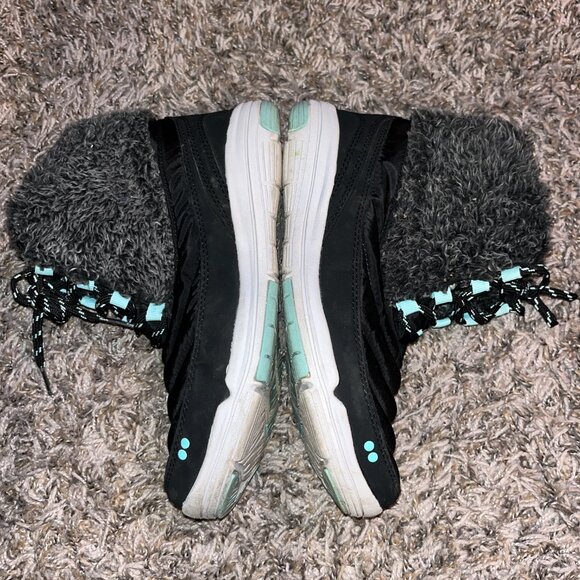 Ryka Addison Water-Repellent Lace-Up Sneaker Boots w/CSS Womens 6.5M Black Teal - Picture 6 of 9